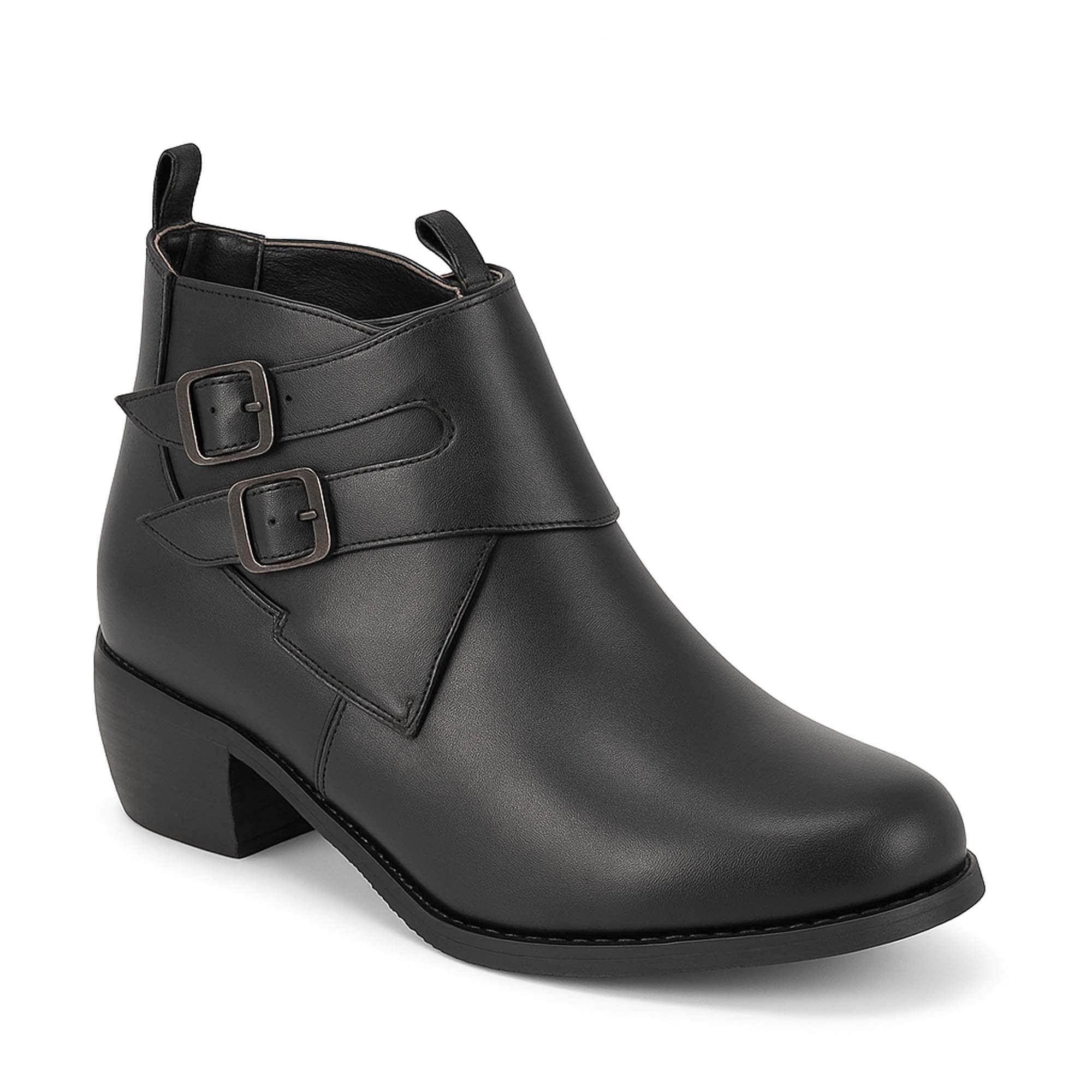Zapatos de Huaso Niño con Hebillas Laterales Ajustables